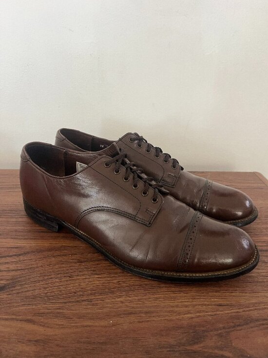 Stacy Adams Other - VTG Stacy Adams Men's 10D Brown Leather Oxford Lace Up Professional Work Dapper